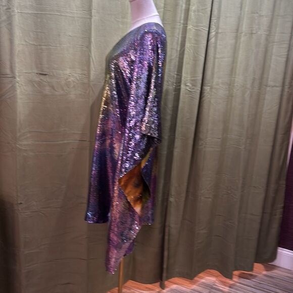 Kaufmanfranco One-Shoulder Sequin Dress, US4 - Picture 7 of 12